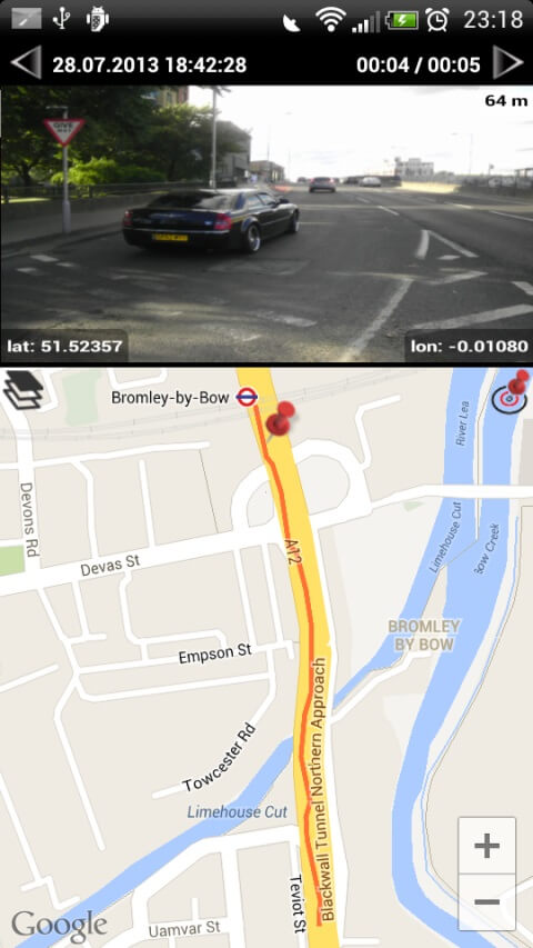 Videos with GPS track